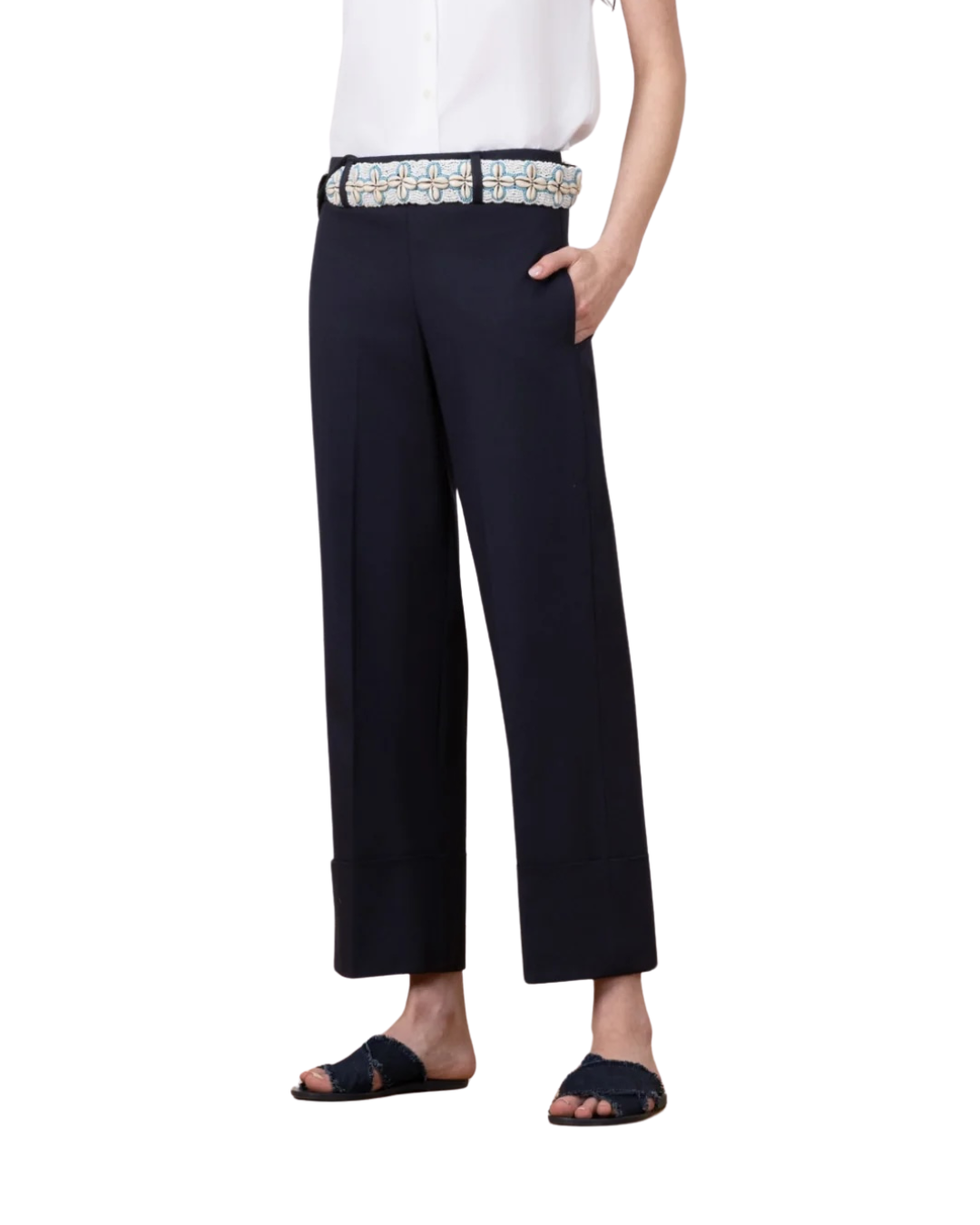 Cosmo Trouser with Cuff - Navy