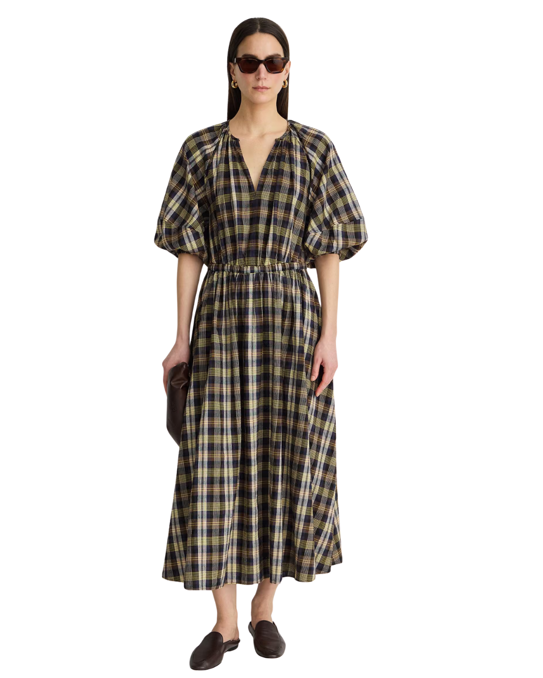 Nele-Priska Dress - Basket Weave Plaid