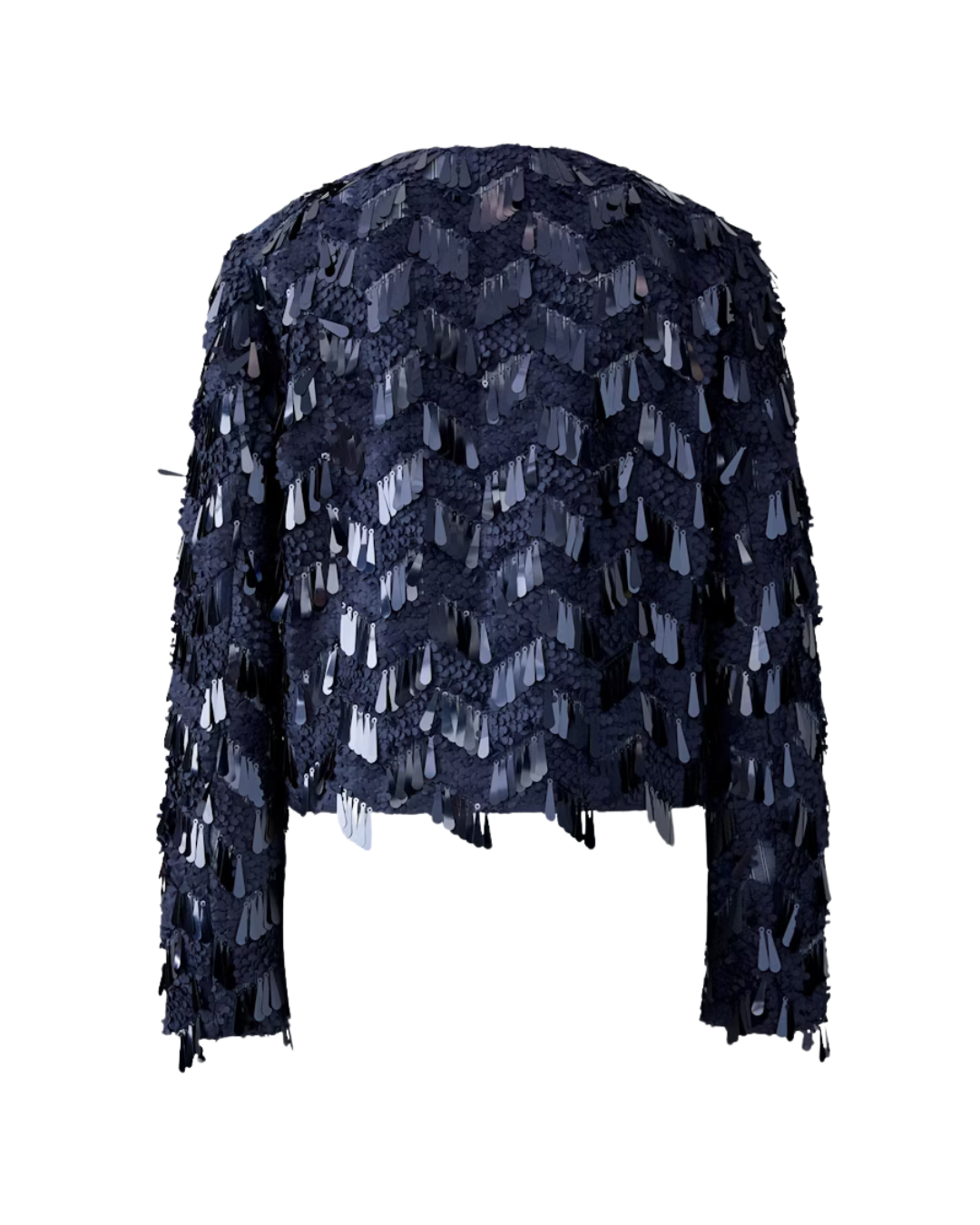 Matte/Glossy Sequin Jacket Reversible - Dark Blue - F5