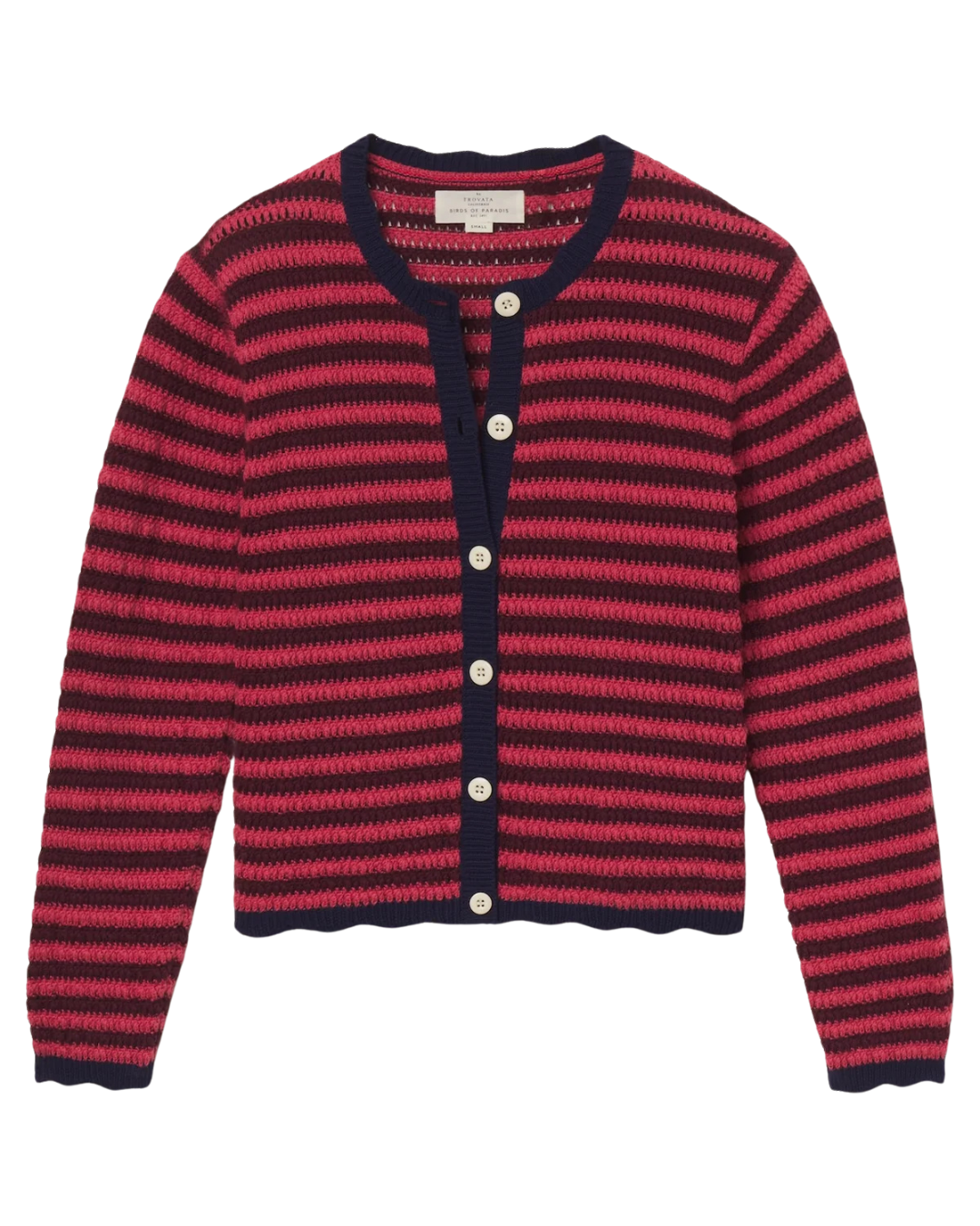 Vento Cardigan - Pink Stripe