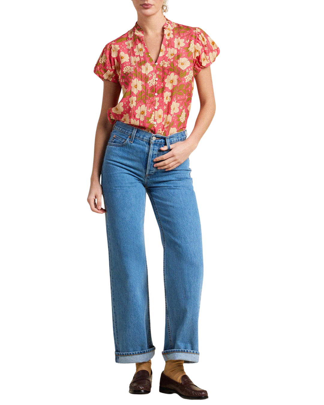 Luna Blouse - Rancho Rose