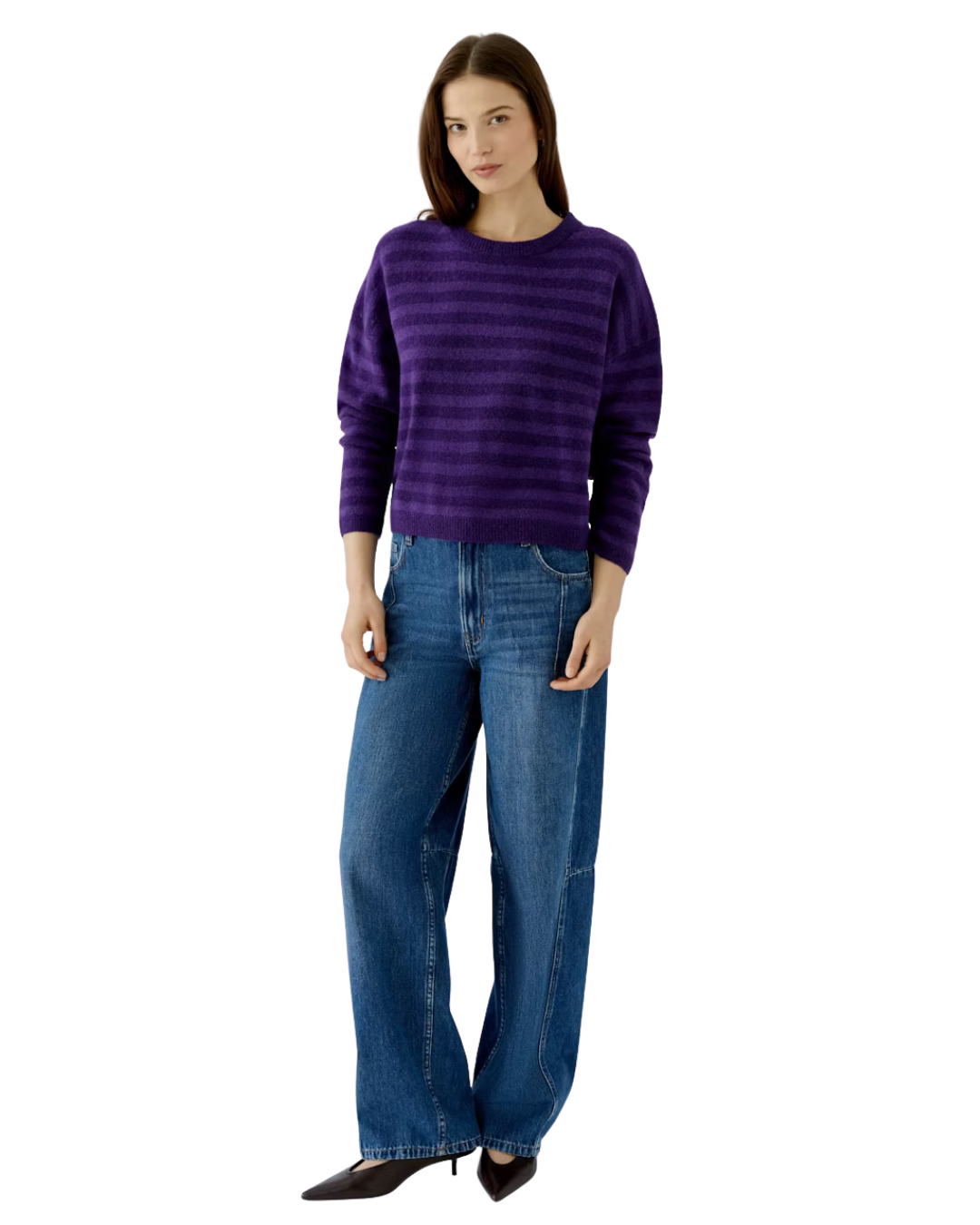 Striped Pullover - Violet