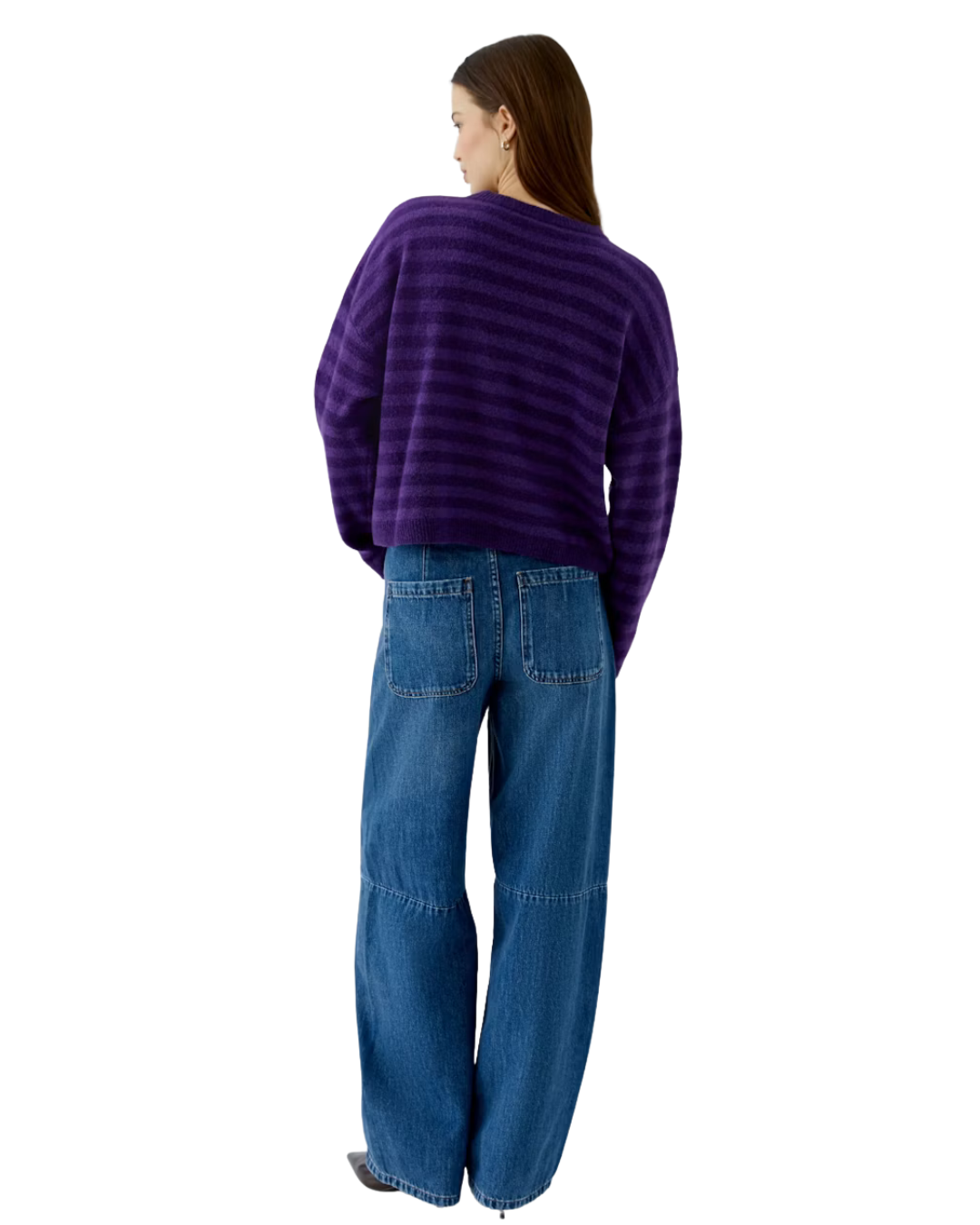 Striped Pullover - Violet