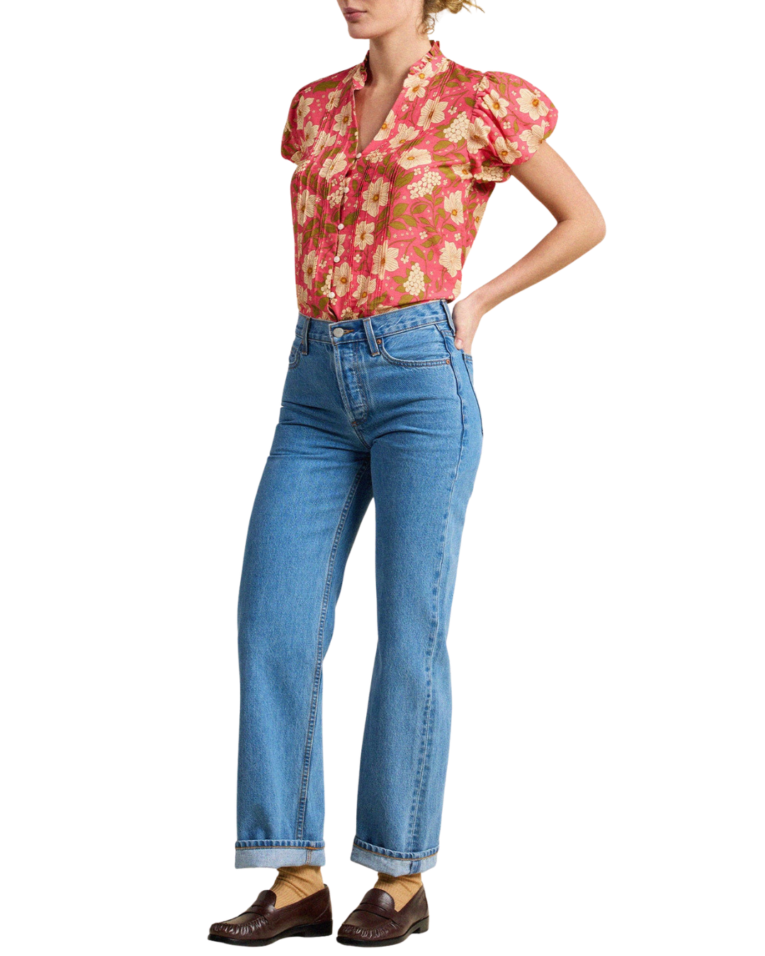 Luna Blouse - Rancho Rose