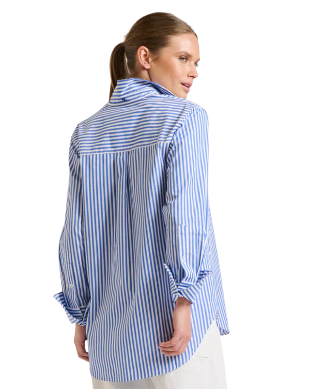 Elodie Girlfriend Shirt - Navy Stripe