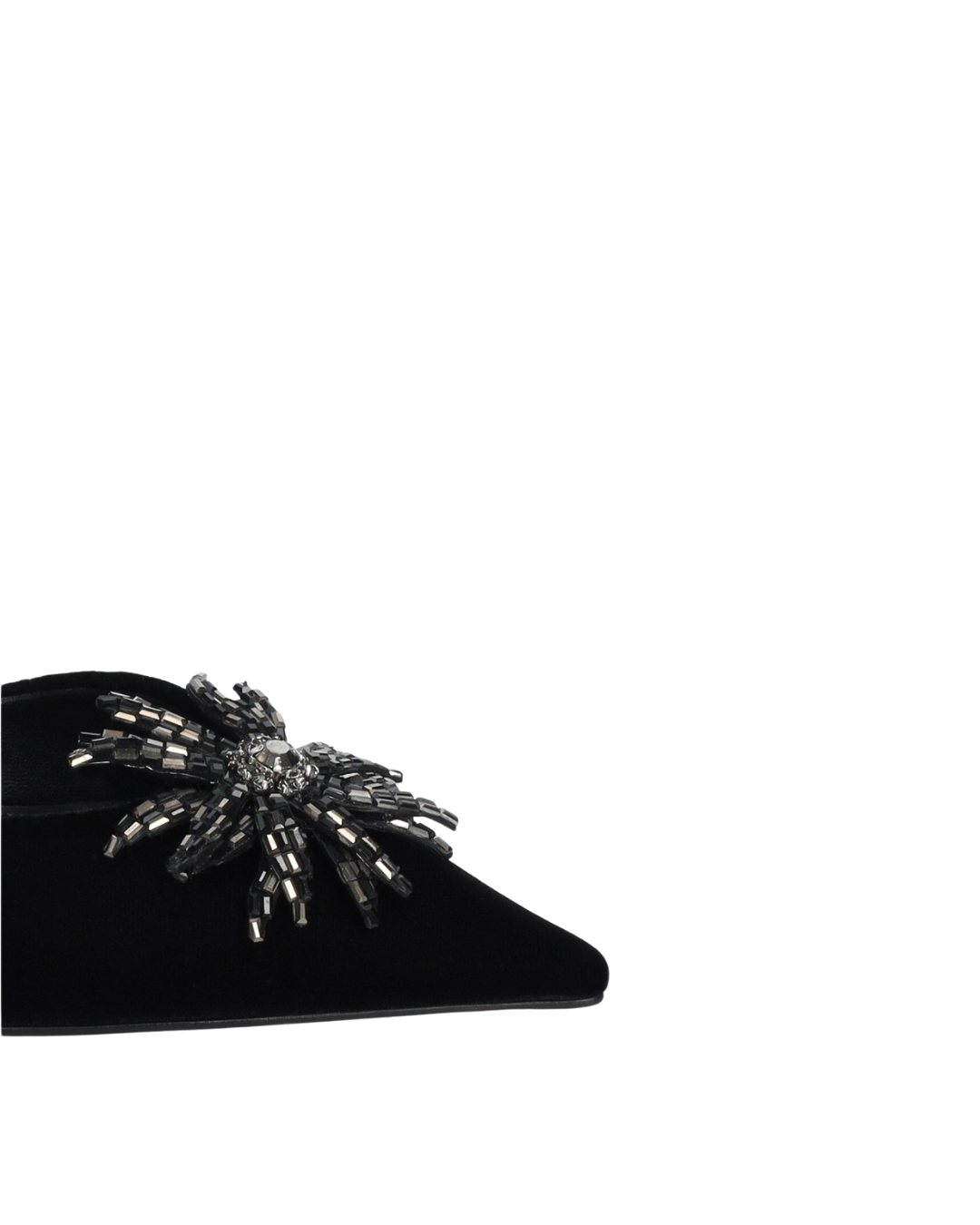 Velvet Pump With Gemstones - F5