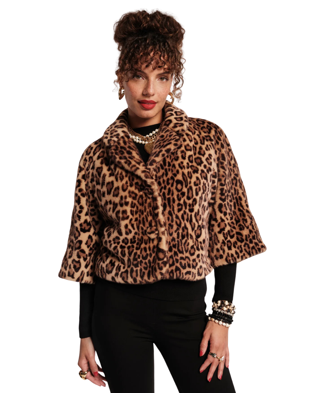 Blaine Jacket Leopard Faux Fur - Multi