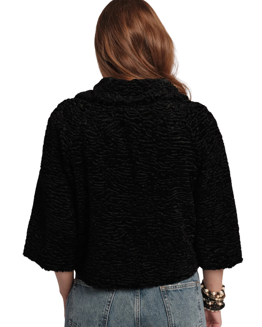 Blaine Jacket Lamb Faux Fur - Black