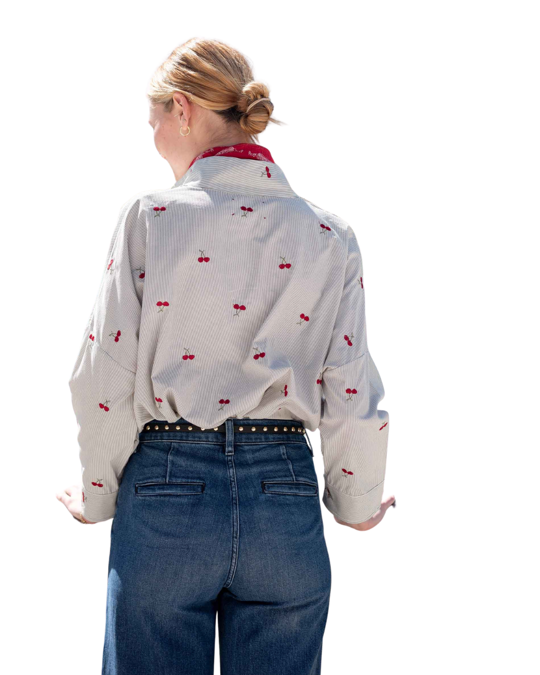 Emerson Button Up Top - Cherries on Top