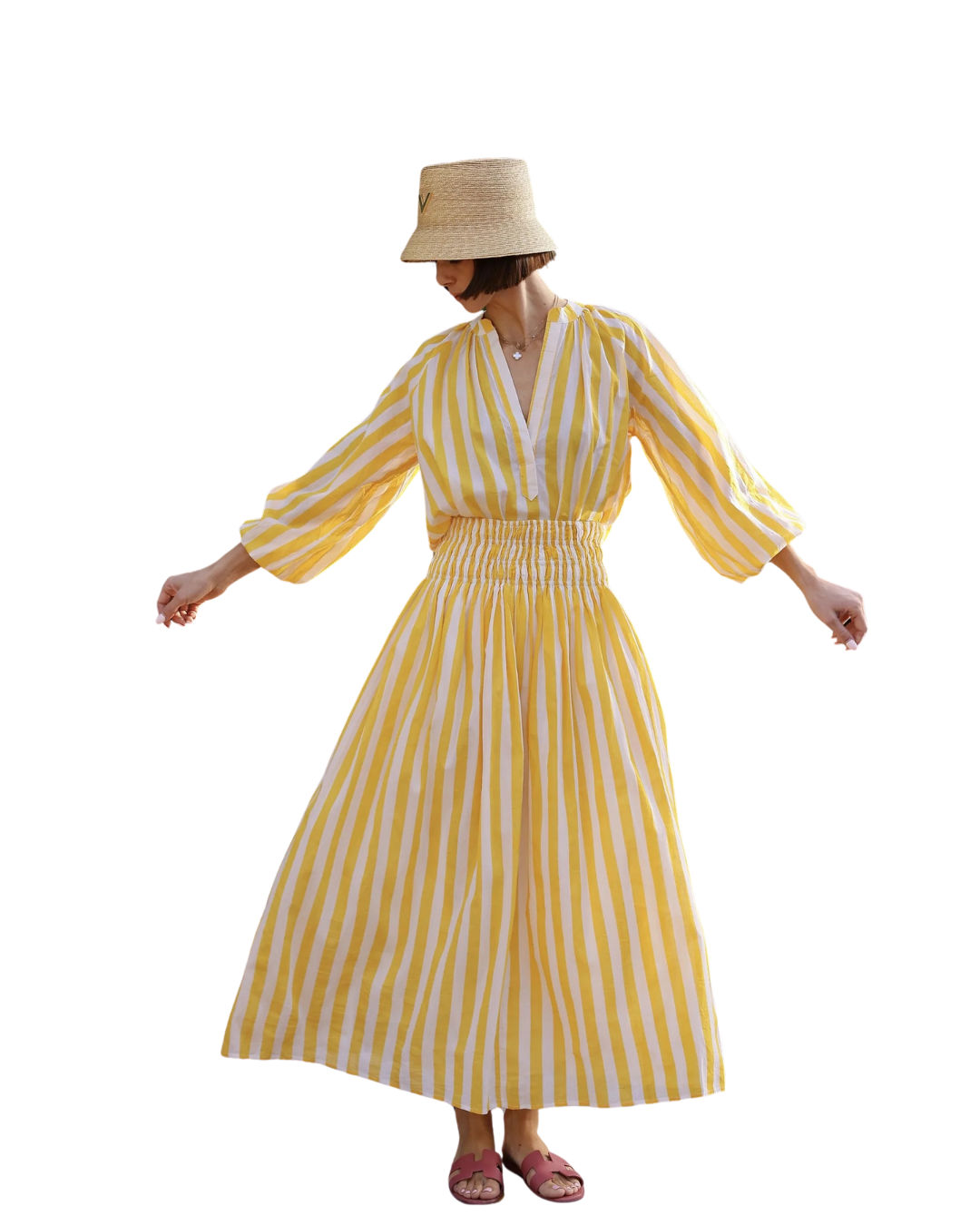 Porto Popover - Yellow Stripes