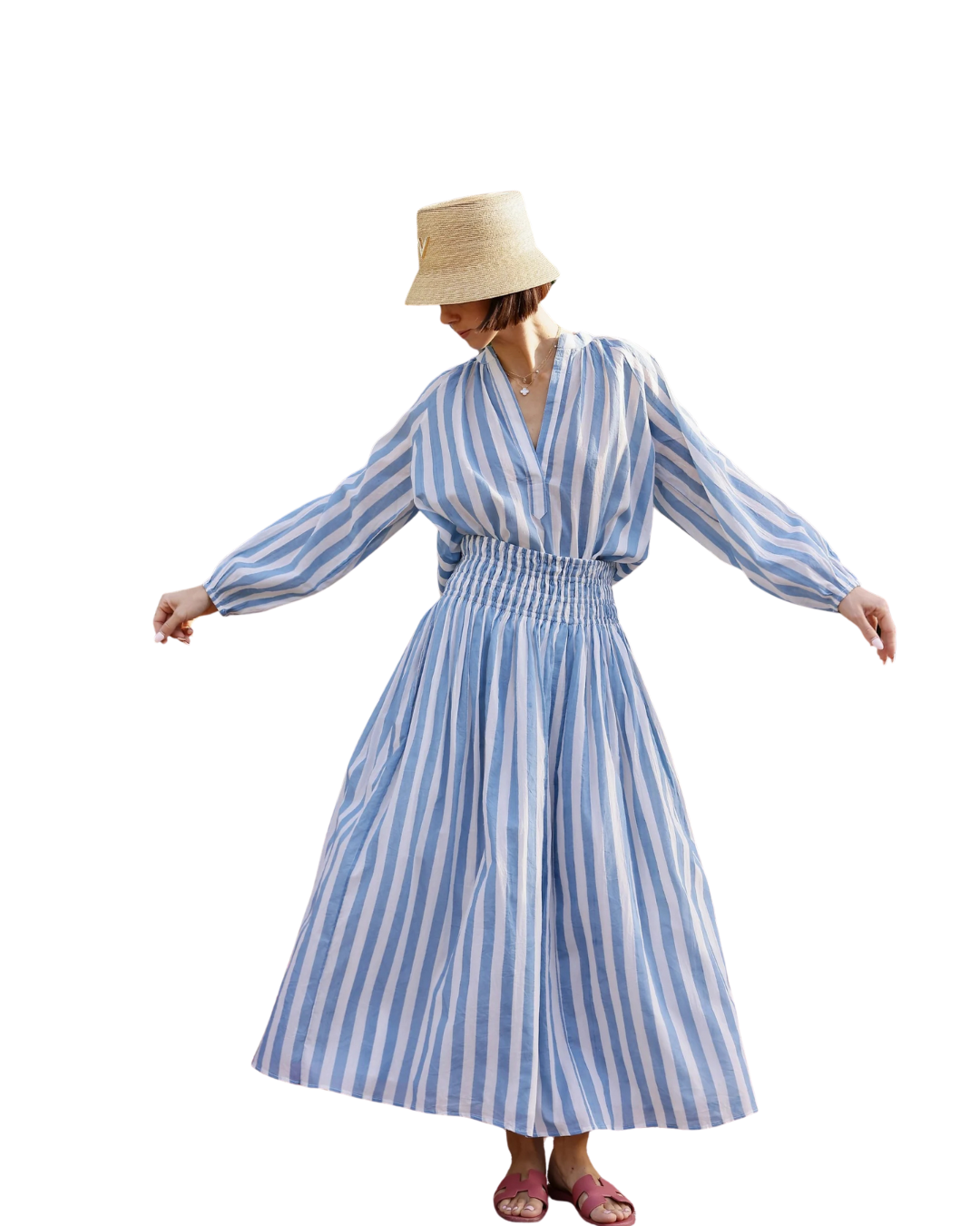 Porto Popover - Blue Stripe