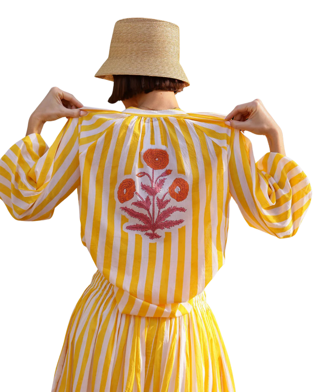 Porto Popover - Yellow Stripes