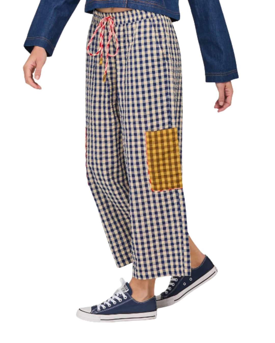 Evelina Pant - Navy Seersucker