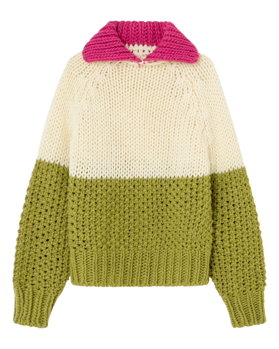 Colorblock Sweater - Pistachio/Berry