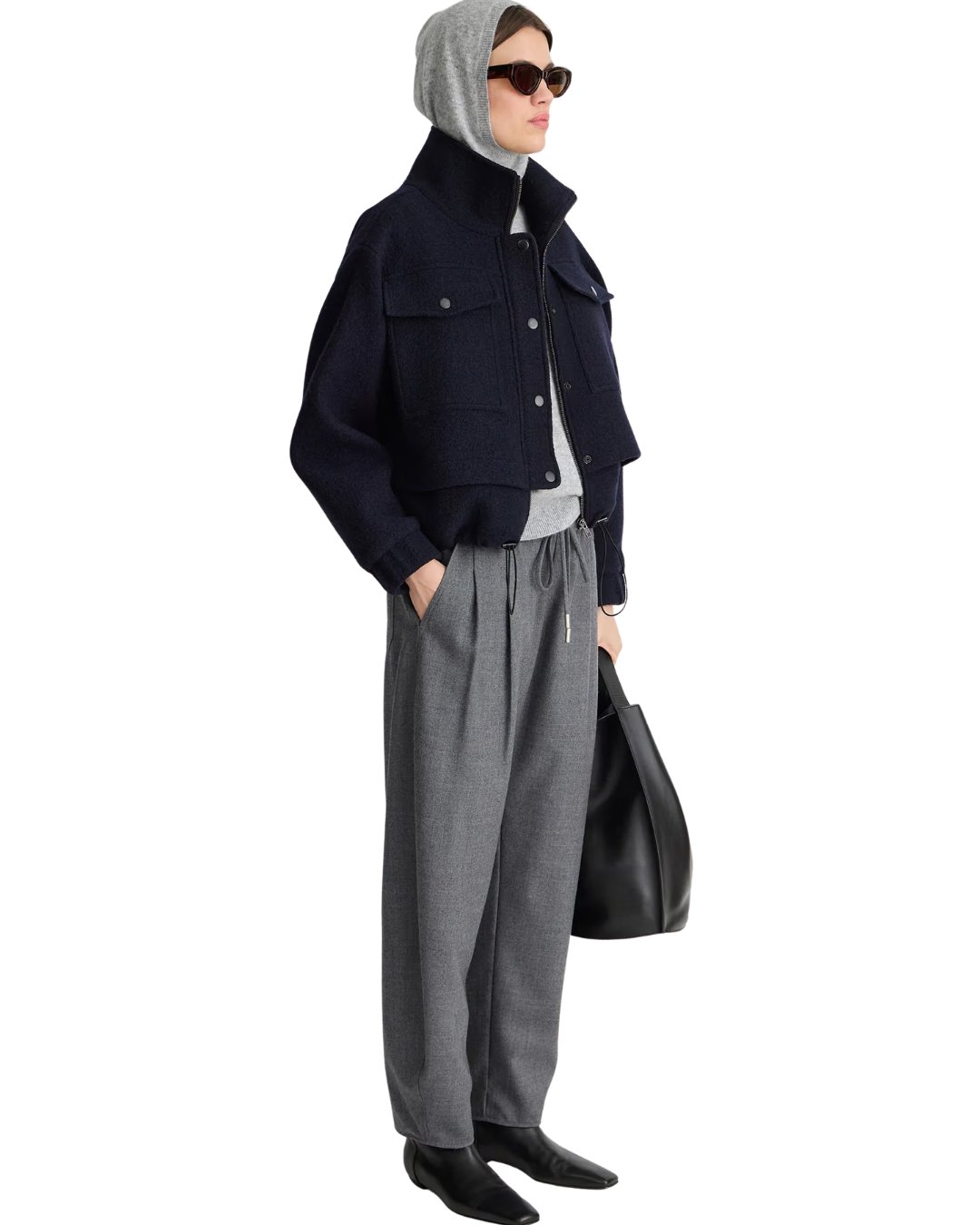 Selva Cropped Bomber - Midnight