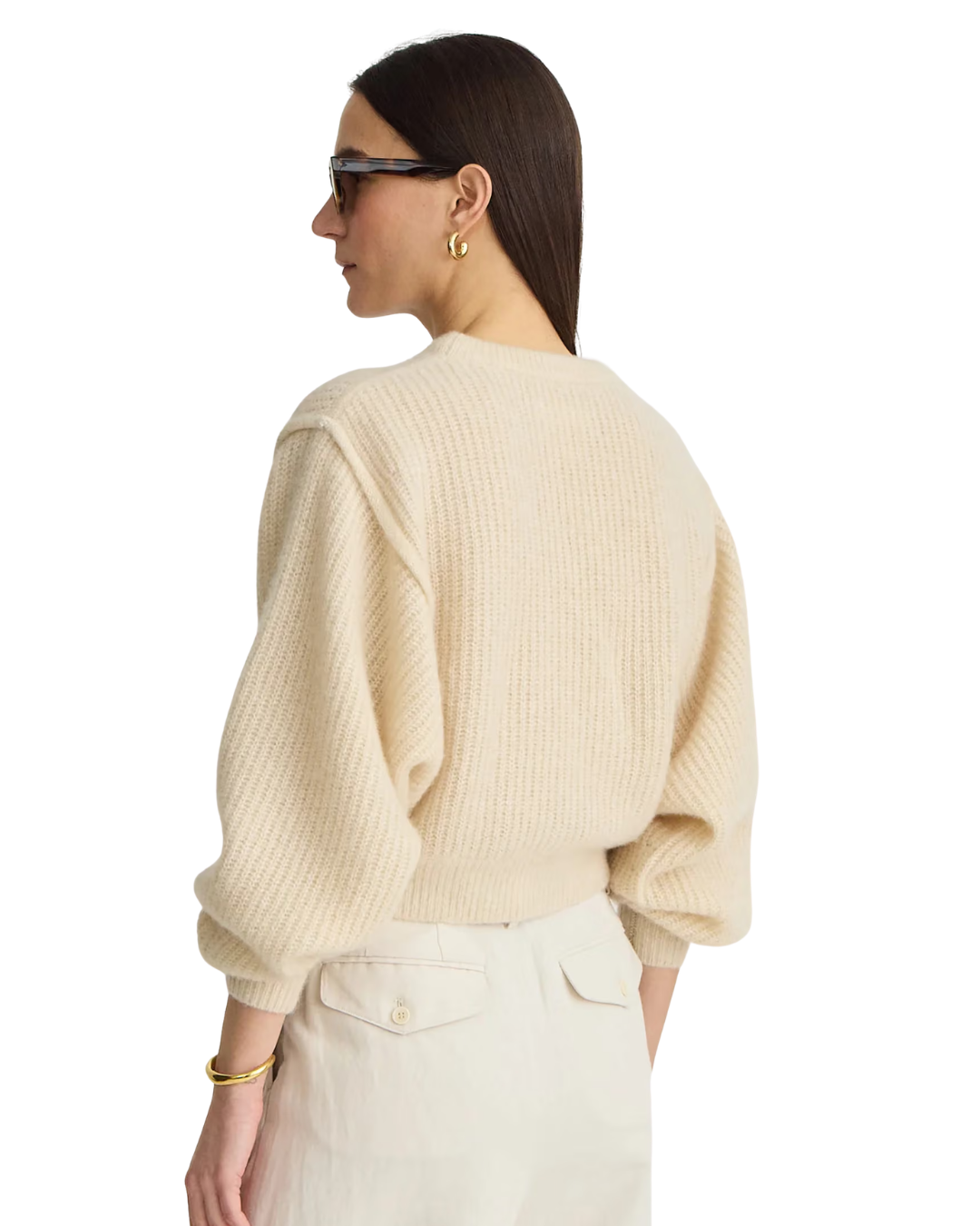 Softest Silk Cashmere Batwing Crew - Ivory