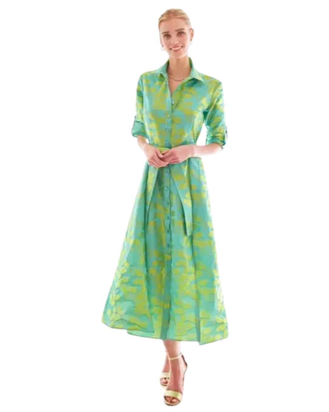 Laine Dress - Lily Pad - Lime & Turquoise