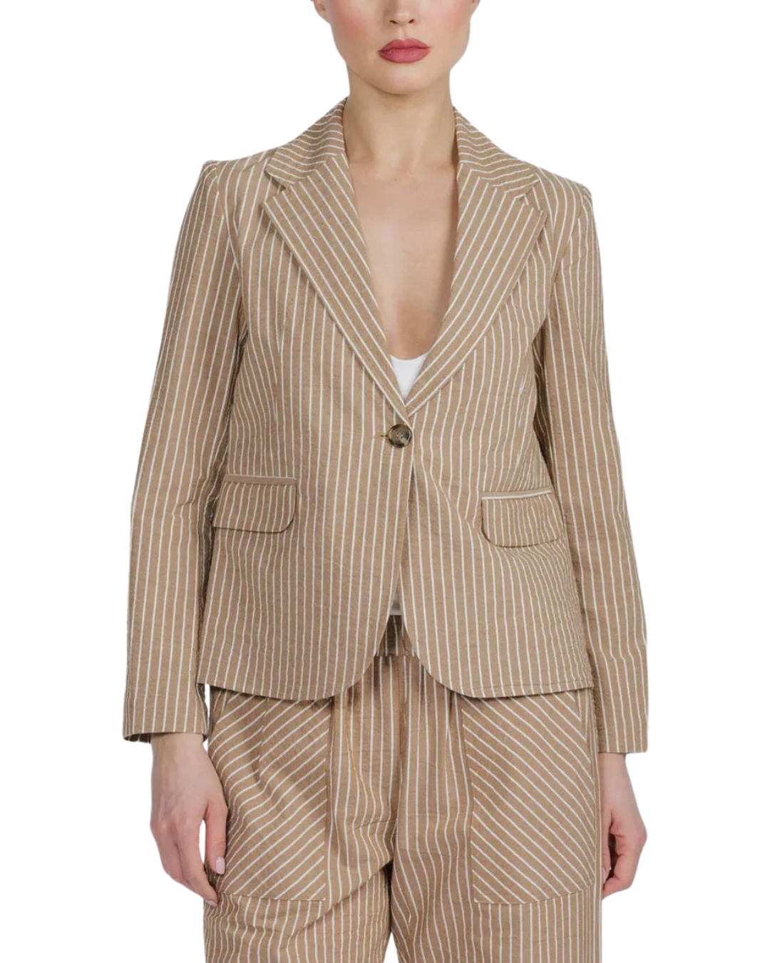 Georgia Blazer - Fawn Stripe