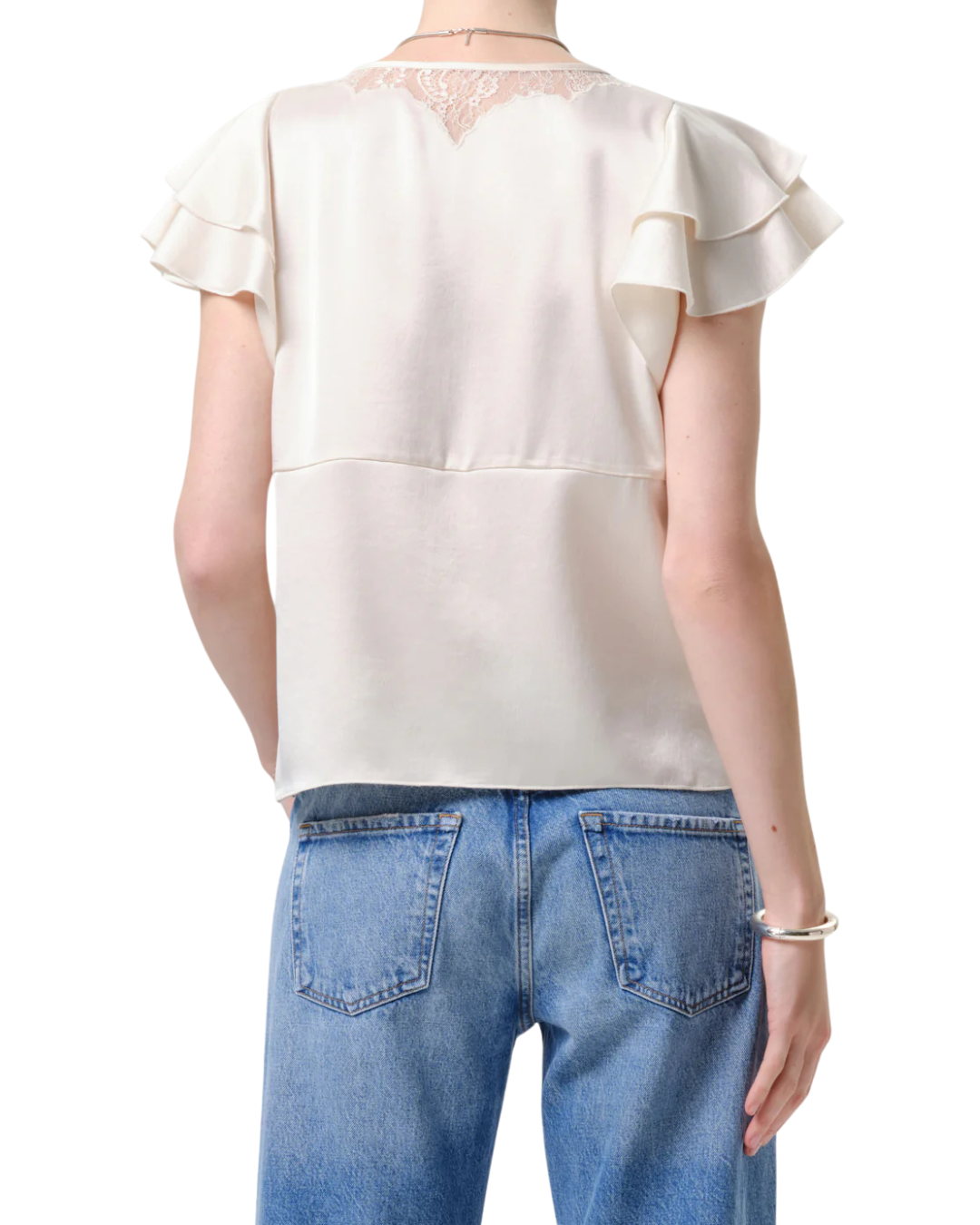 Lola Flutter Lace Sleeve Top