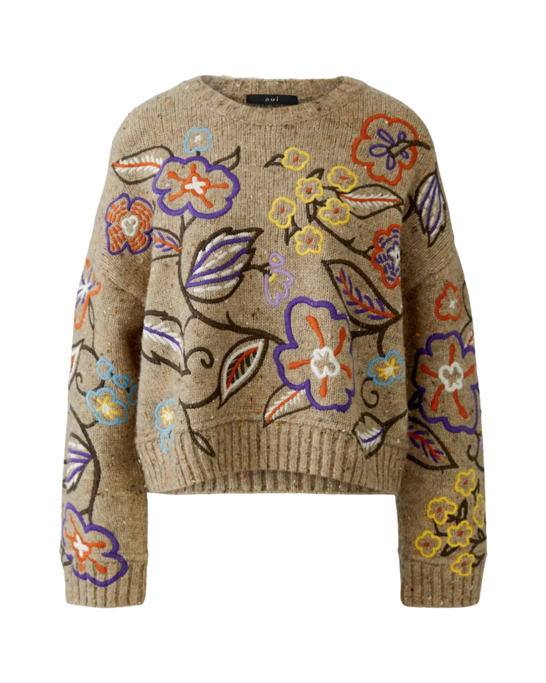 Pullover - Camel/Violet