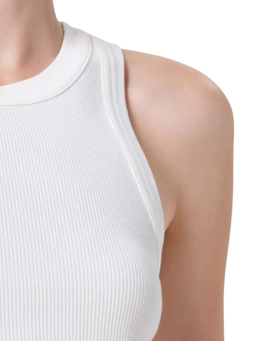 Isabel Rib Tank - White