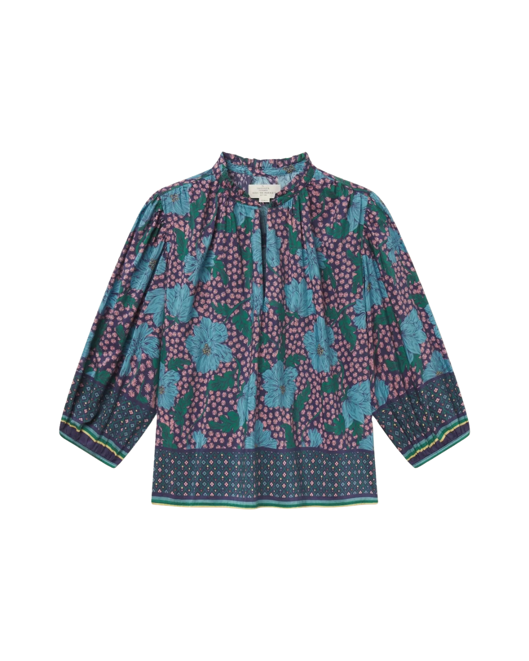 Orly Blouse - Midnight Trellis