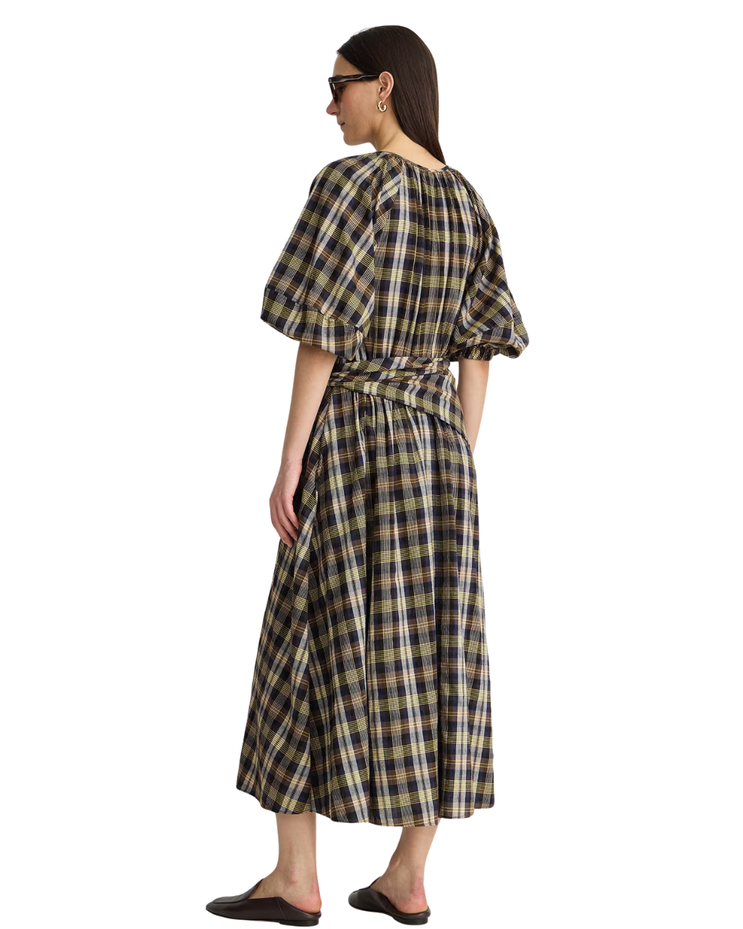 Nele-Priska Dress - Basket Weave Plaid