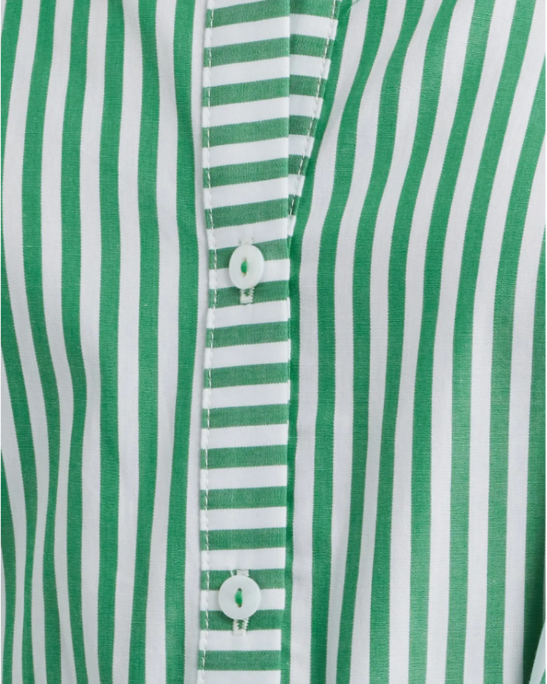 Pippa Oversized Longline Shirt Dress - Green Stripe