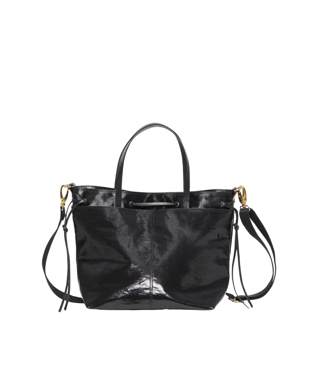 Emy Linen Shopping Bag - Black