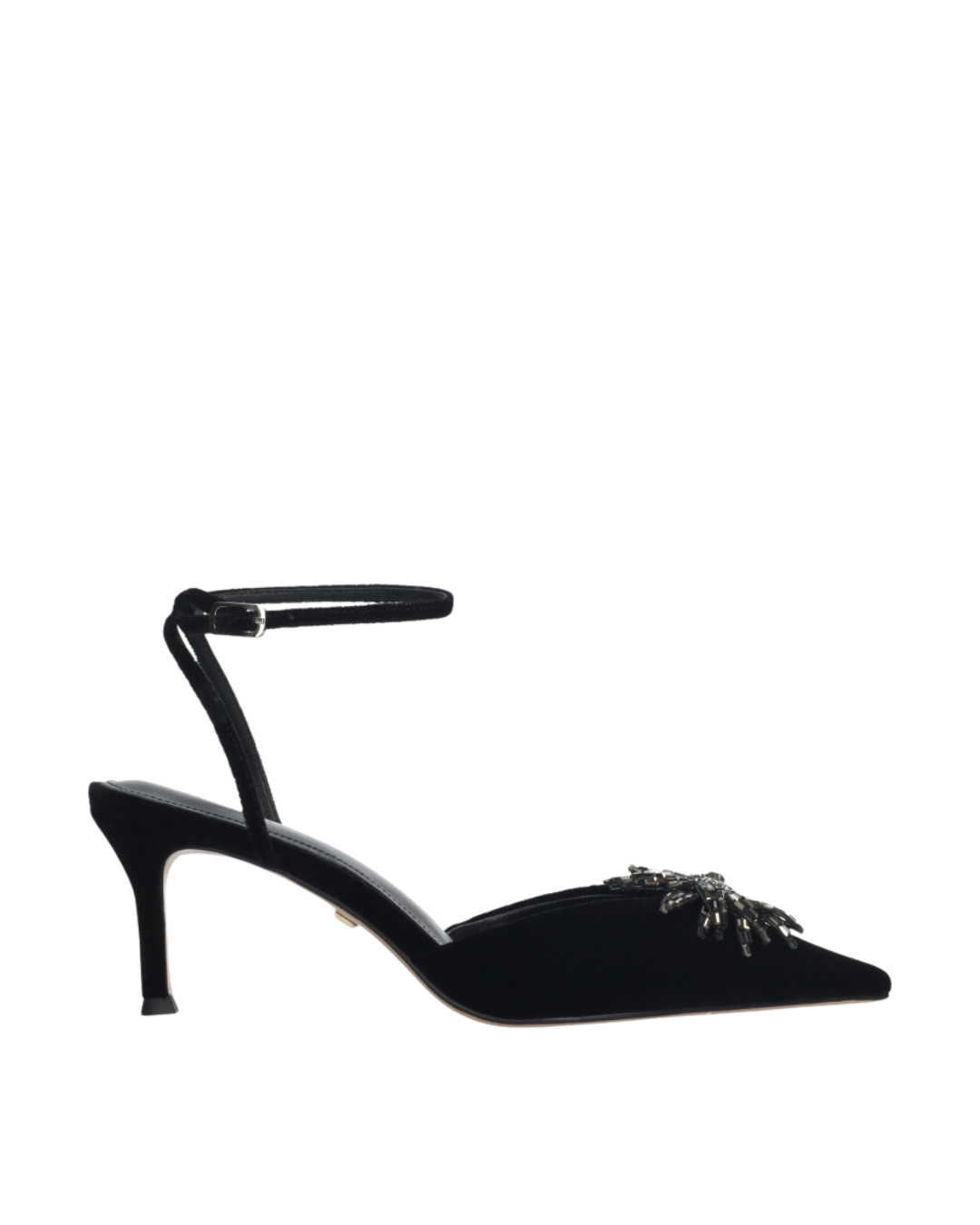 Velvet Pump With Gemstones - F5