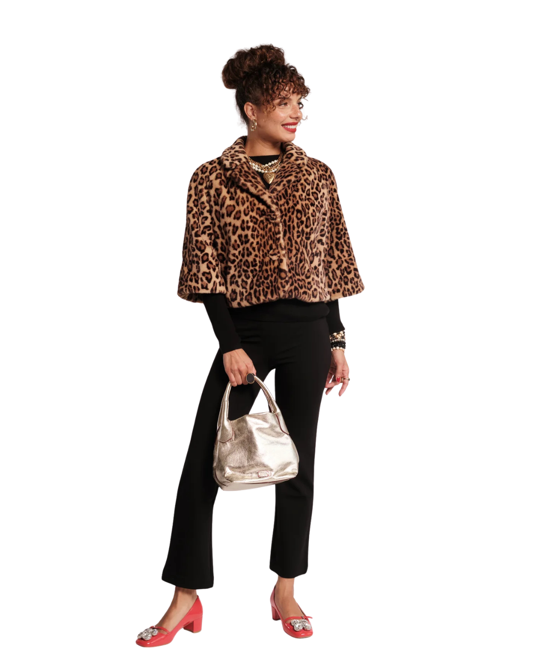 Blaine Jacket Leopard Faux Fur - Multi
