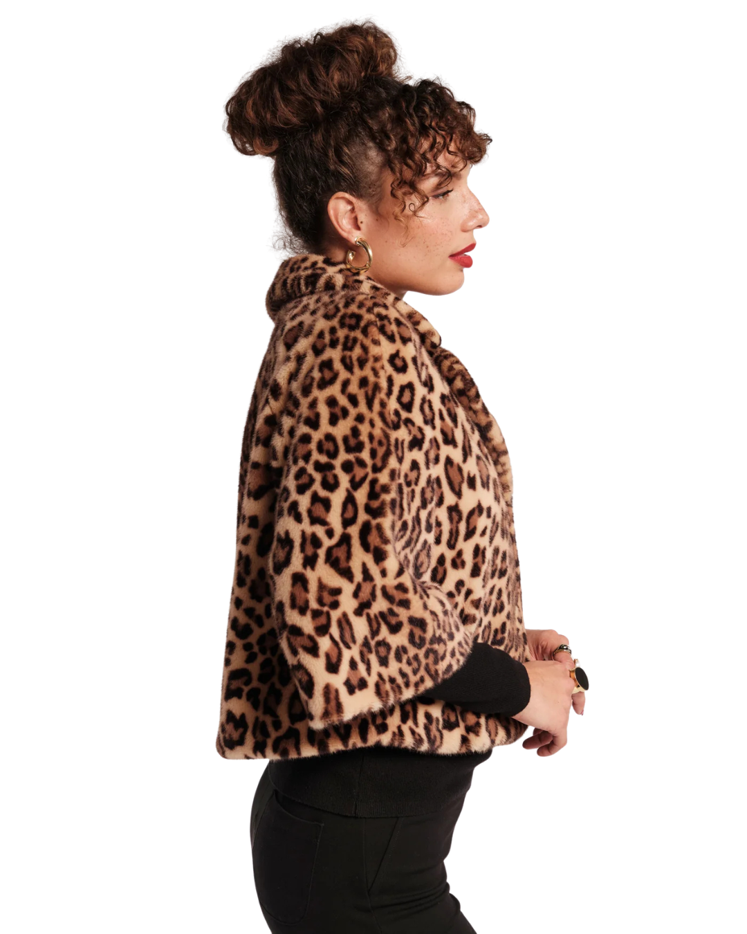 Blaine Jacket Leopard Faux Fur - Multi