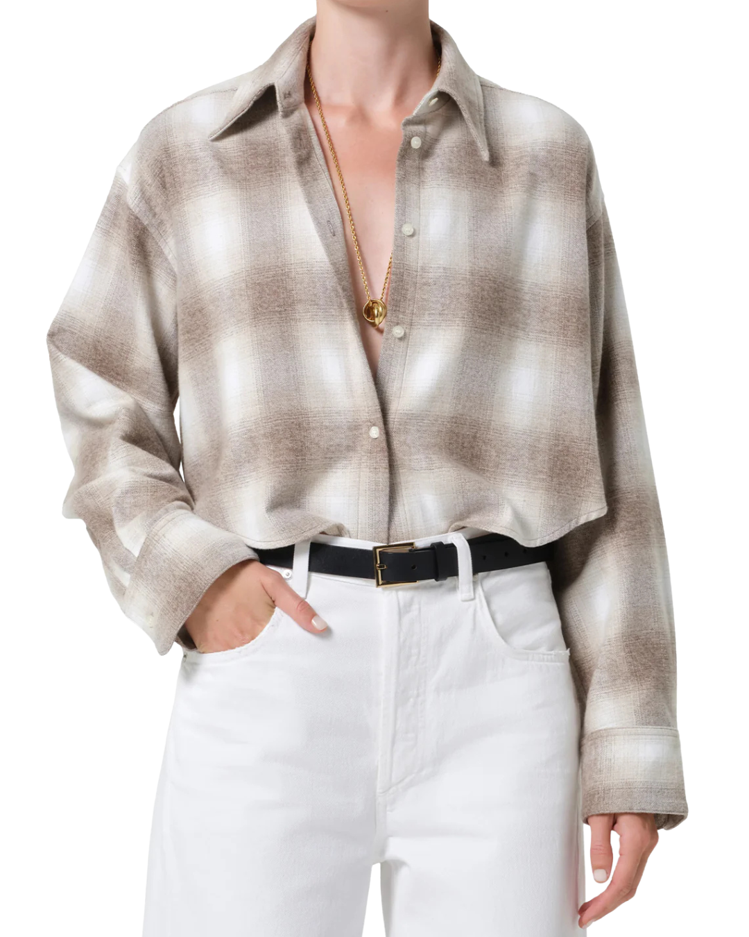 Ana Crop Shirt - Schiffer Plaid