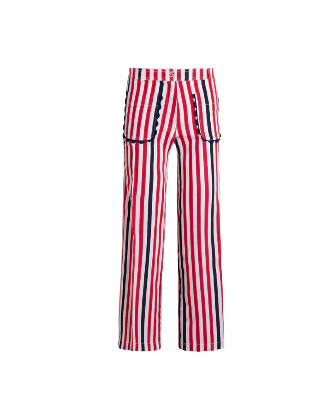 Diana Stripe Pant - Red  - S6