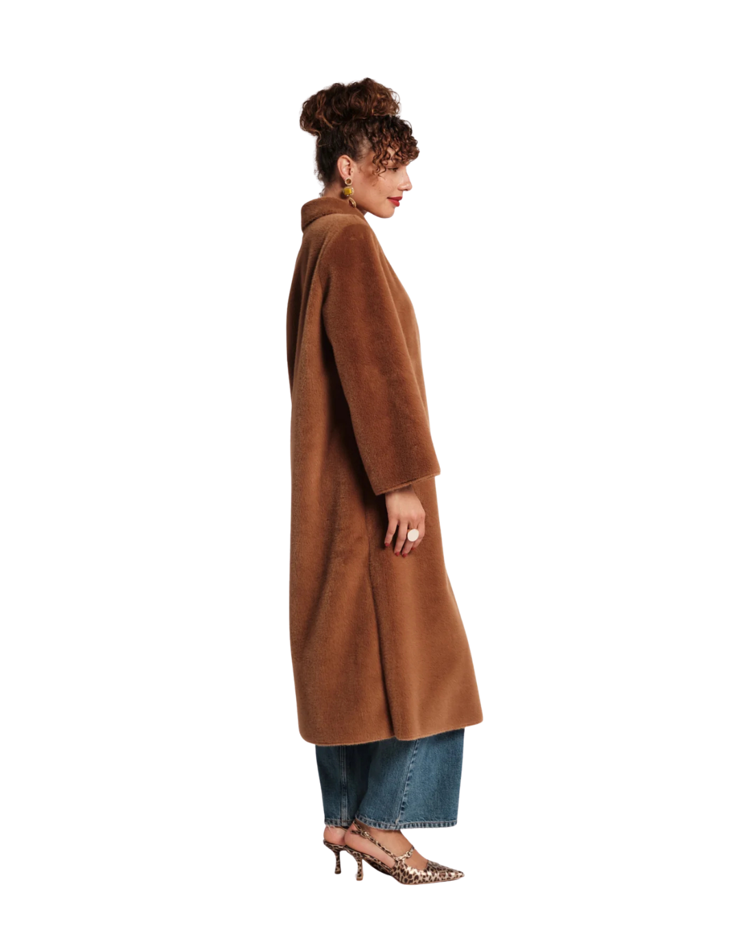 Paulette Coat Faux Fur - Camel