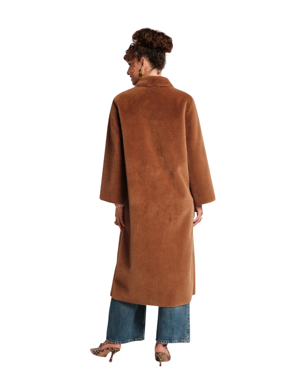 Paulette Coat Faux Fur - Camel