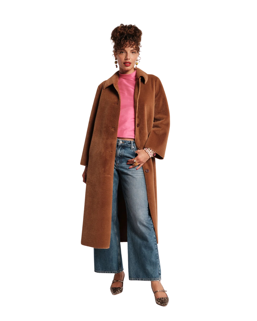 Paulette Coat Faux Fur - Camel