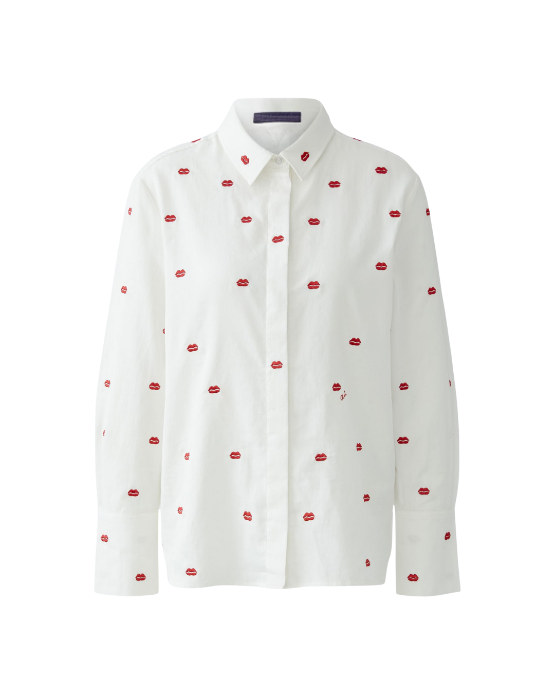 Blouse - White Red Lips - F5