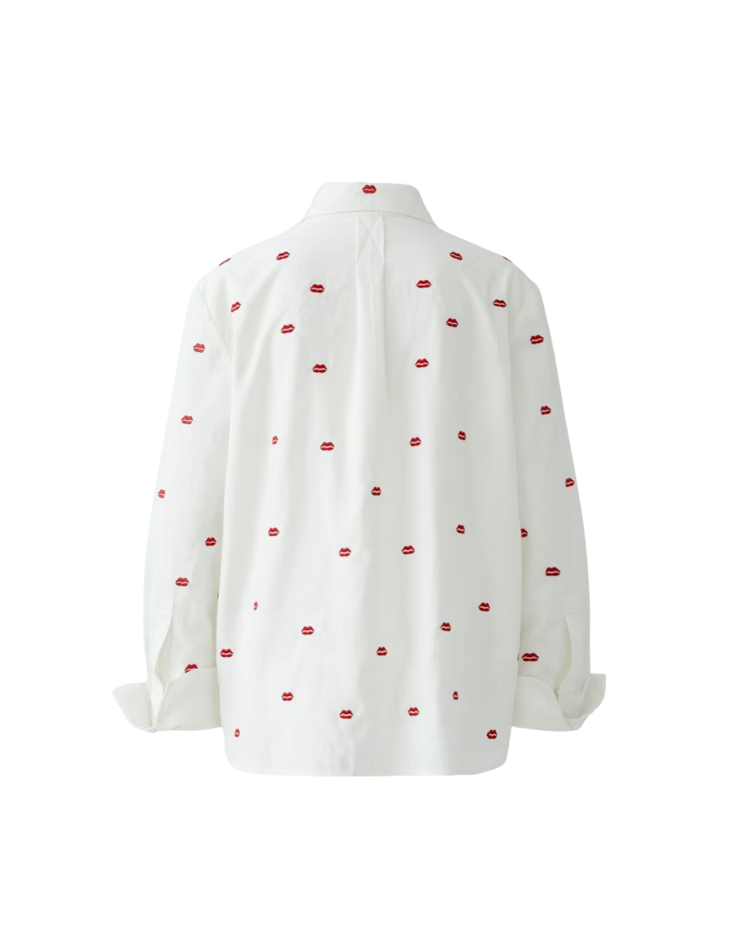 Blouse - White Red Lips - F5