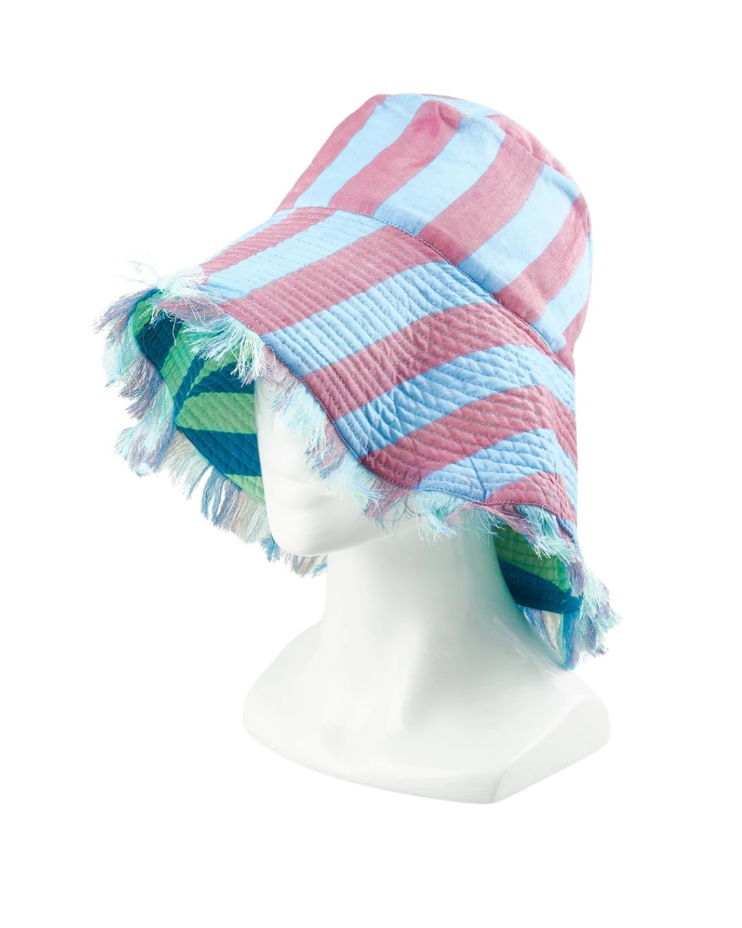 Fray Bucket Hat - Wide Brim - Capri Blue