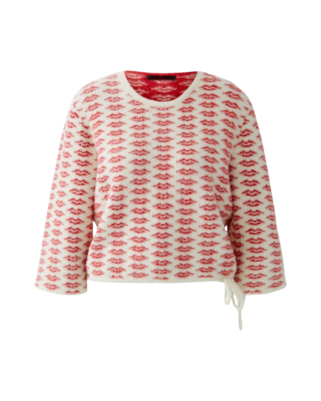 Crop Pullover White/Red F5
