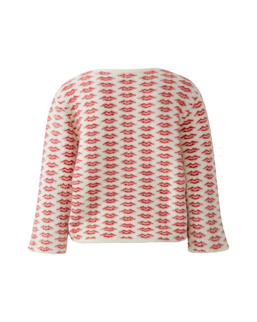 Crop Pullover White/Red F5