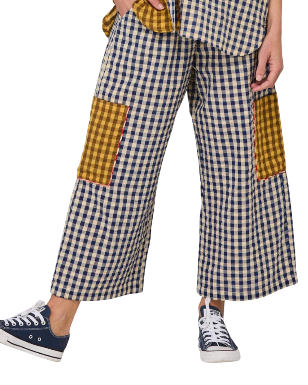 Evelina Pant - Navy Seersucker