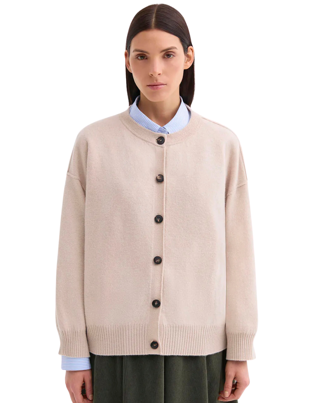 Crew Neck Cardigan