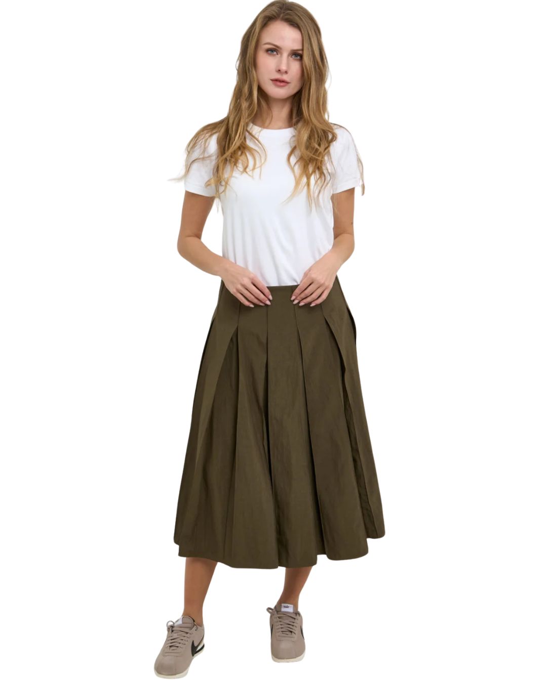 Gemma Pleated Skirt - Sandwashed - F6