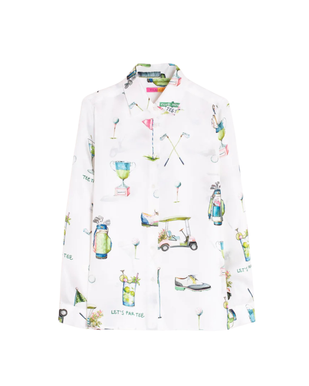 Golf Print Blouse Silk