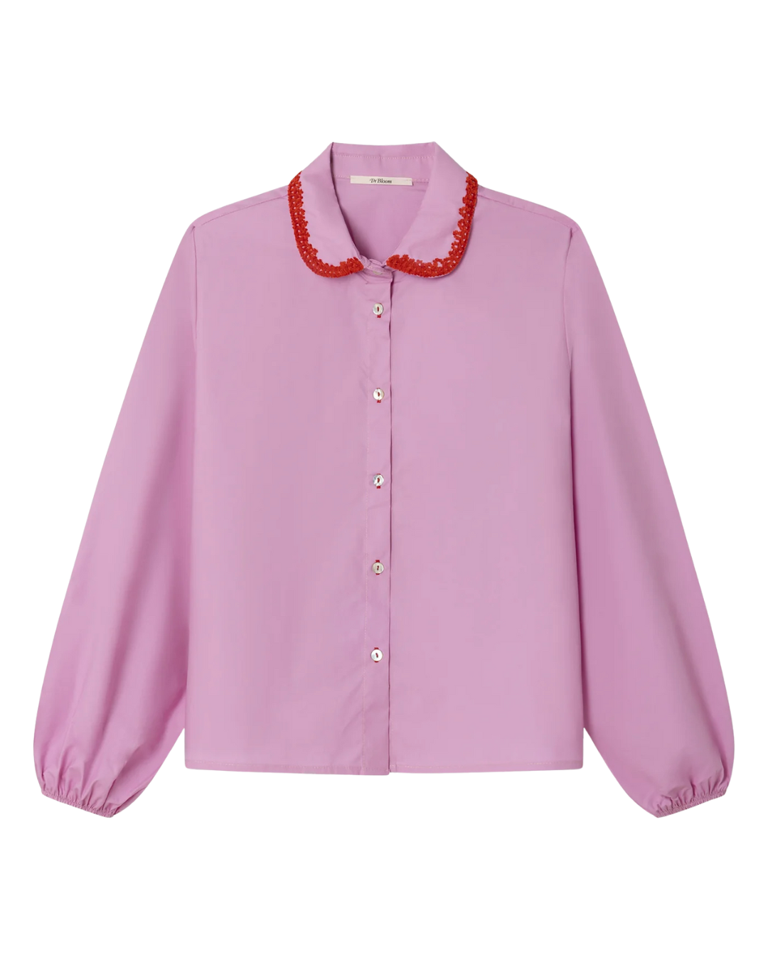 Fun Shirt w/ Collar Detail - Pink & Red - F5