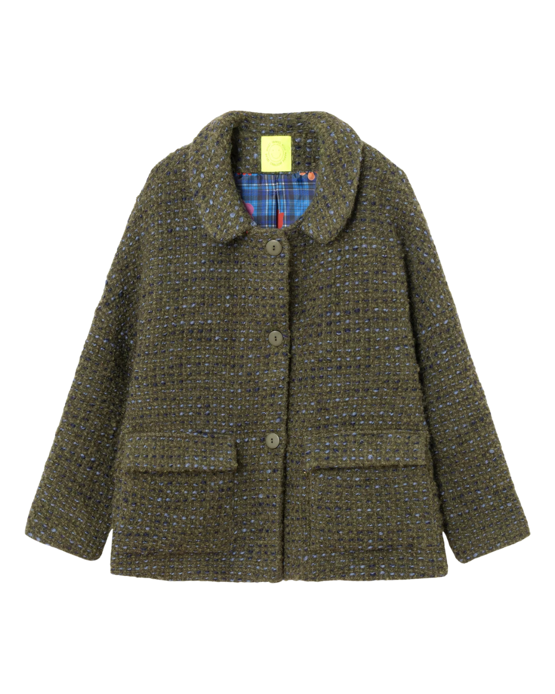 Berlin Coat - Olive & Blue - F5