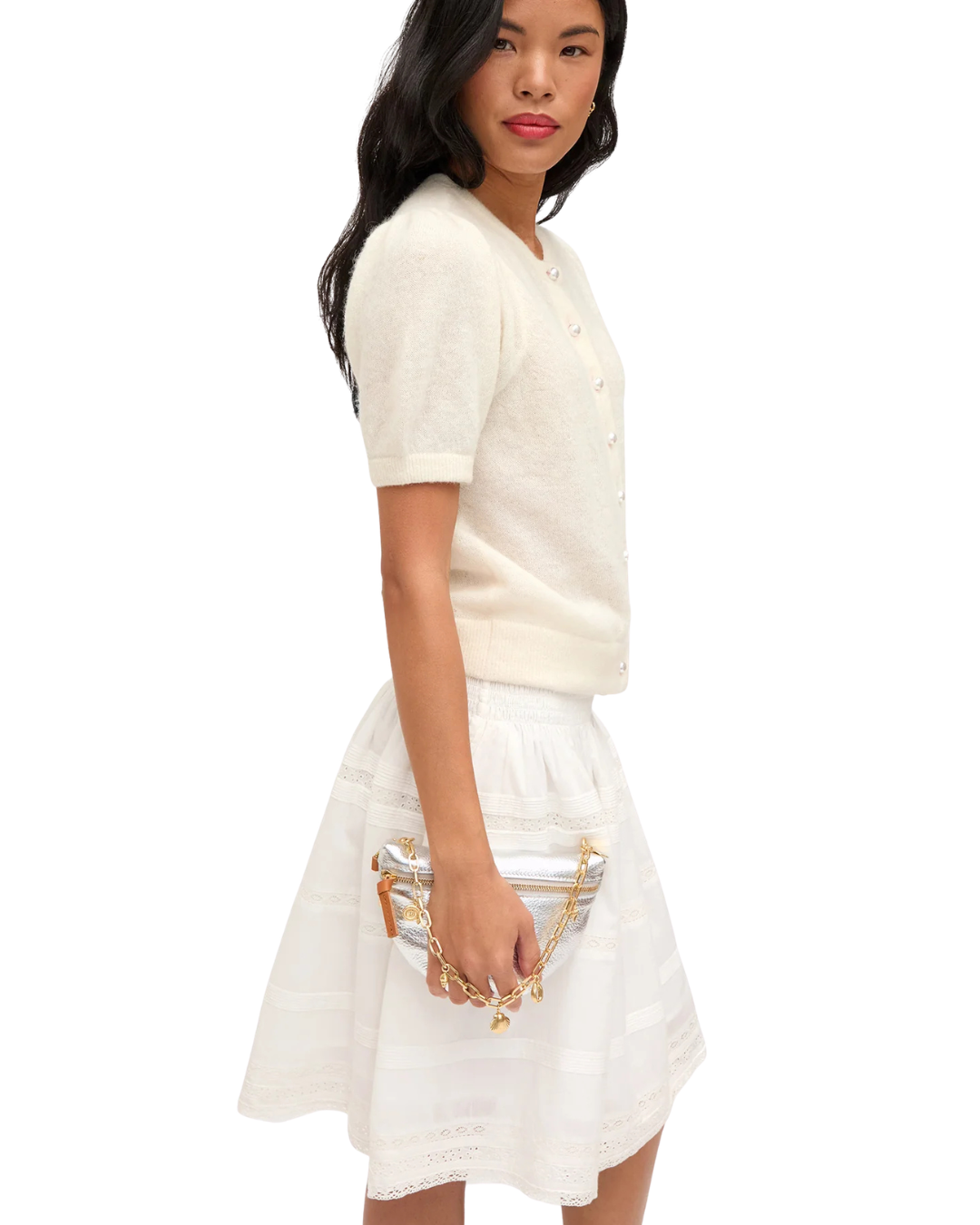 Zoe Court Skirt - Cream