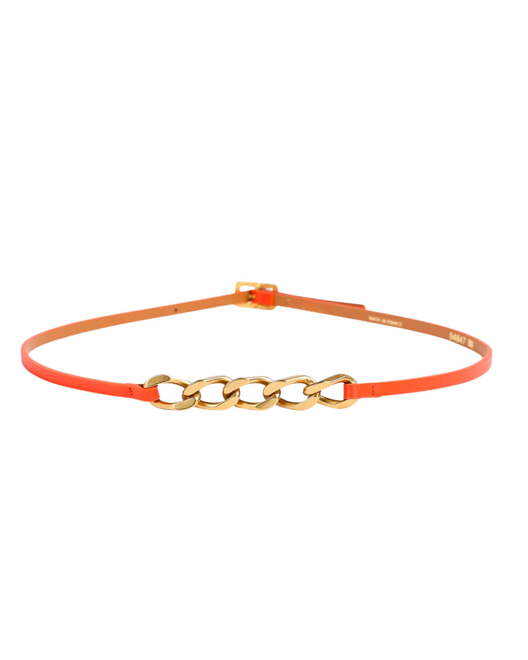 Skinny Leather & Chain Belt